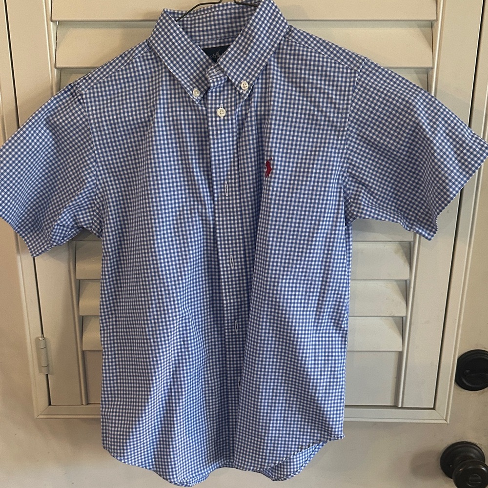 Polo by Ralph Lauren Men's Blue Gingham Shirt